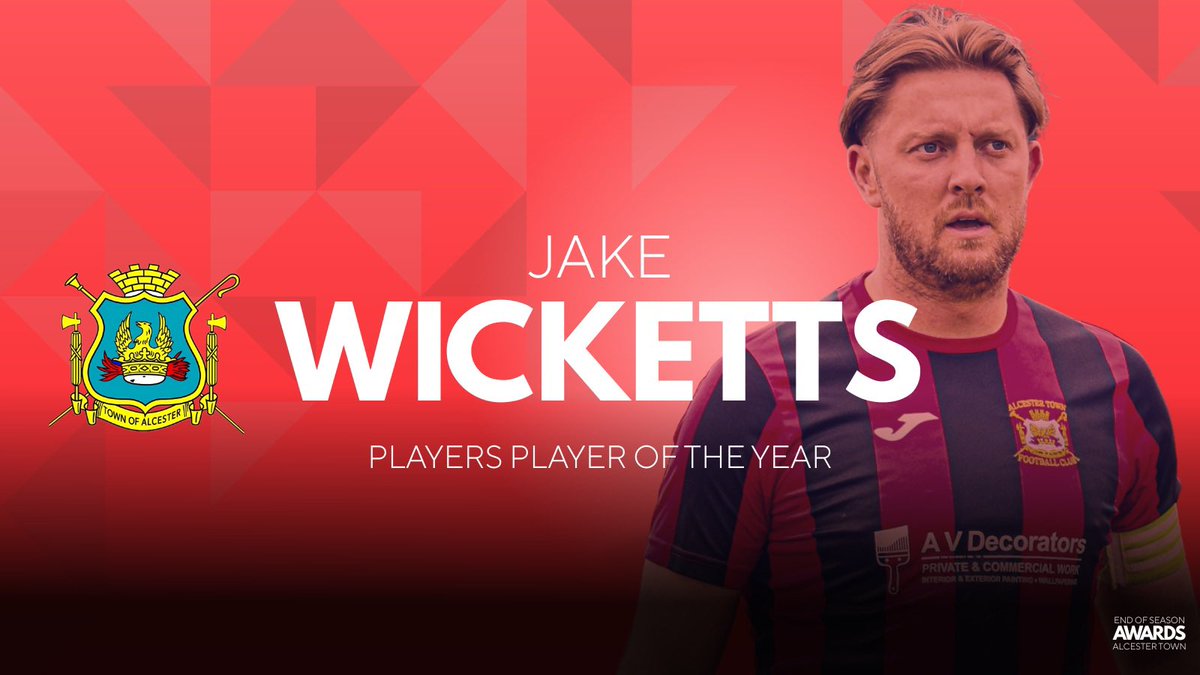 AlcesterTownFC's tweet image. AWARDS NIGHT

The skipper doubles up as he takes home the 24/25 players player award. Held in high regard by his teammates, it’s fantastic recognition for his efforts.

Congratulations Jake Wicketts