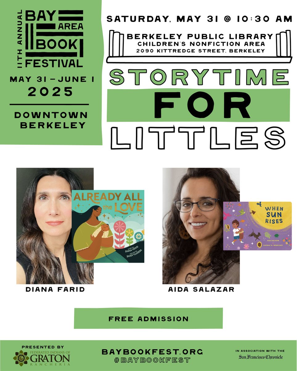 little bee books (@littlebeebooks) on Twitter photo Next weekend author <a href="/_artelixir/">Diana Farid MD | Writer</a> will be at the #BayAreaFestivalofBooks to share with readers her new title #AlreadyAlltheLove. Diana will read aloud from her lyrical board book before doing activities with readers and signing copies. See you there!
#BeeaReader🐝 Next weekend author <a href="/_artelixir/">Diana Farid MD | Writer</a> will be at the #BayAreaFestivalofBooks to share with readers her new title #AlreadyAlltheLove. Diana will read aloud from her lyrical board book before doing activities with readers and signing copies. See you there!
#BeeaReader🐝