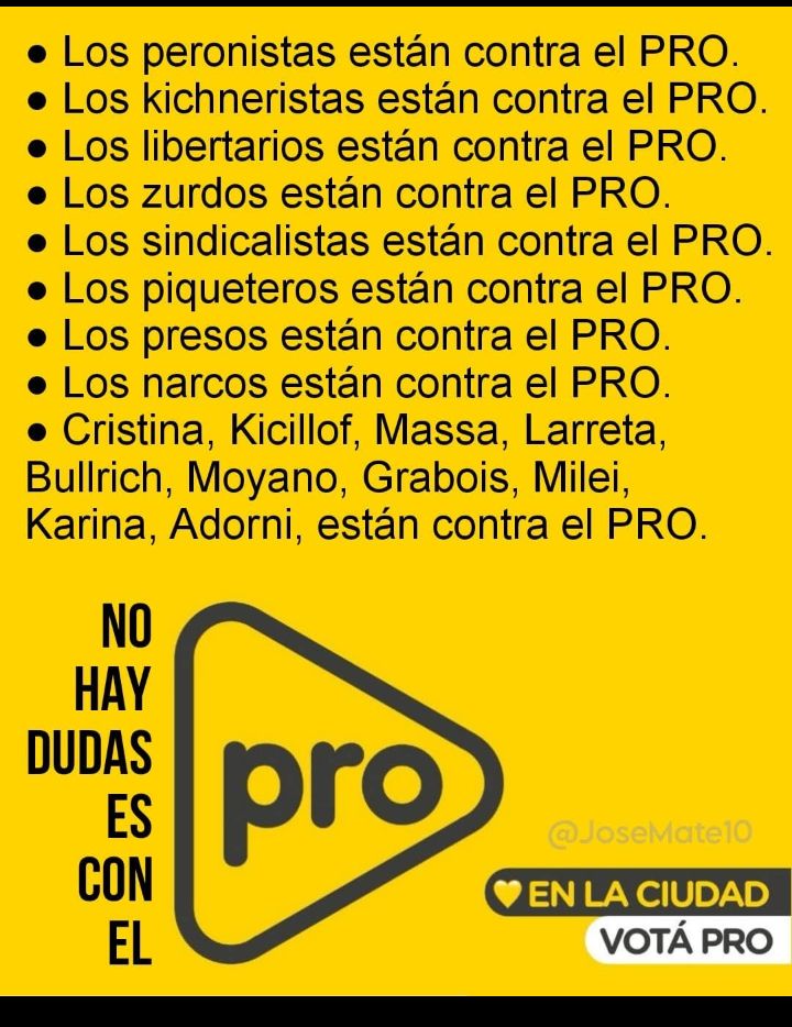 Gradelgra's tweet image. Siempre con el Pro! #VotoPRO 💪🇦🇷💛🙌