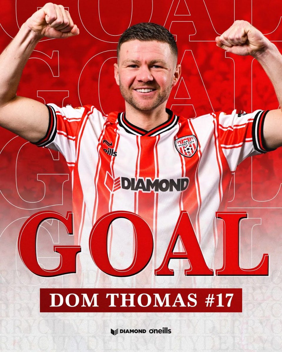 derrycityfc's tweet image. Dom! 🔴⚪ 1-1