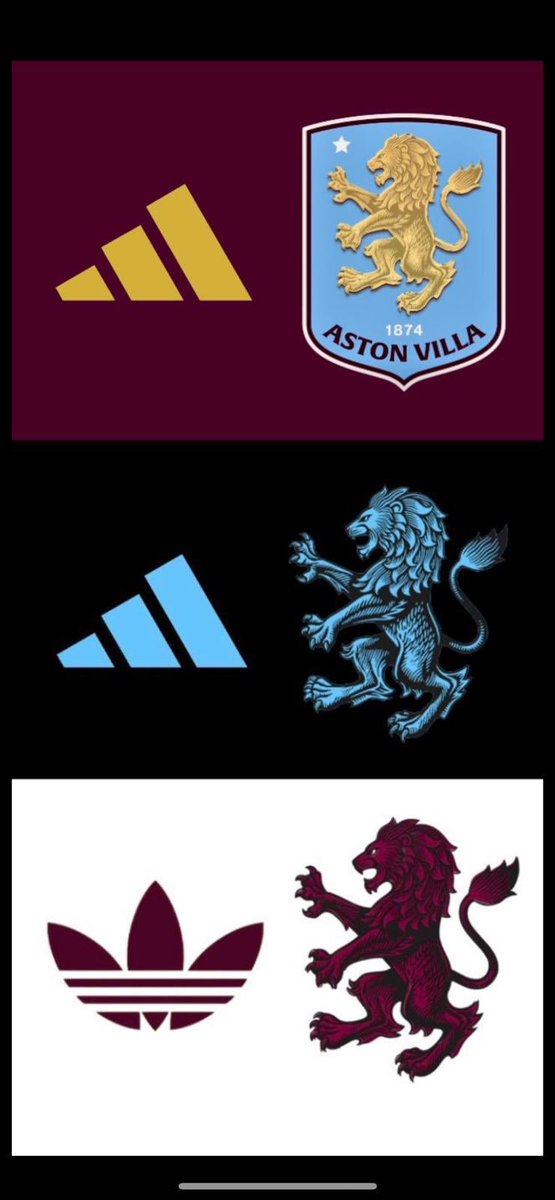 Les couleur et logo des futurs maillot home,away et third de Aston Villa pour la saison 2025/2026 🔥
