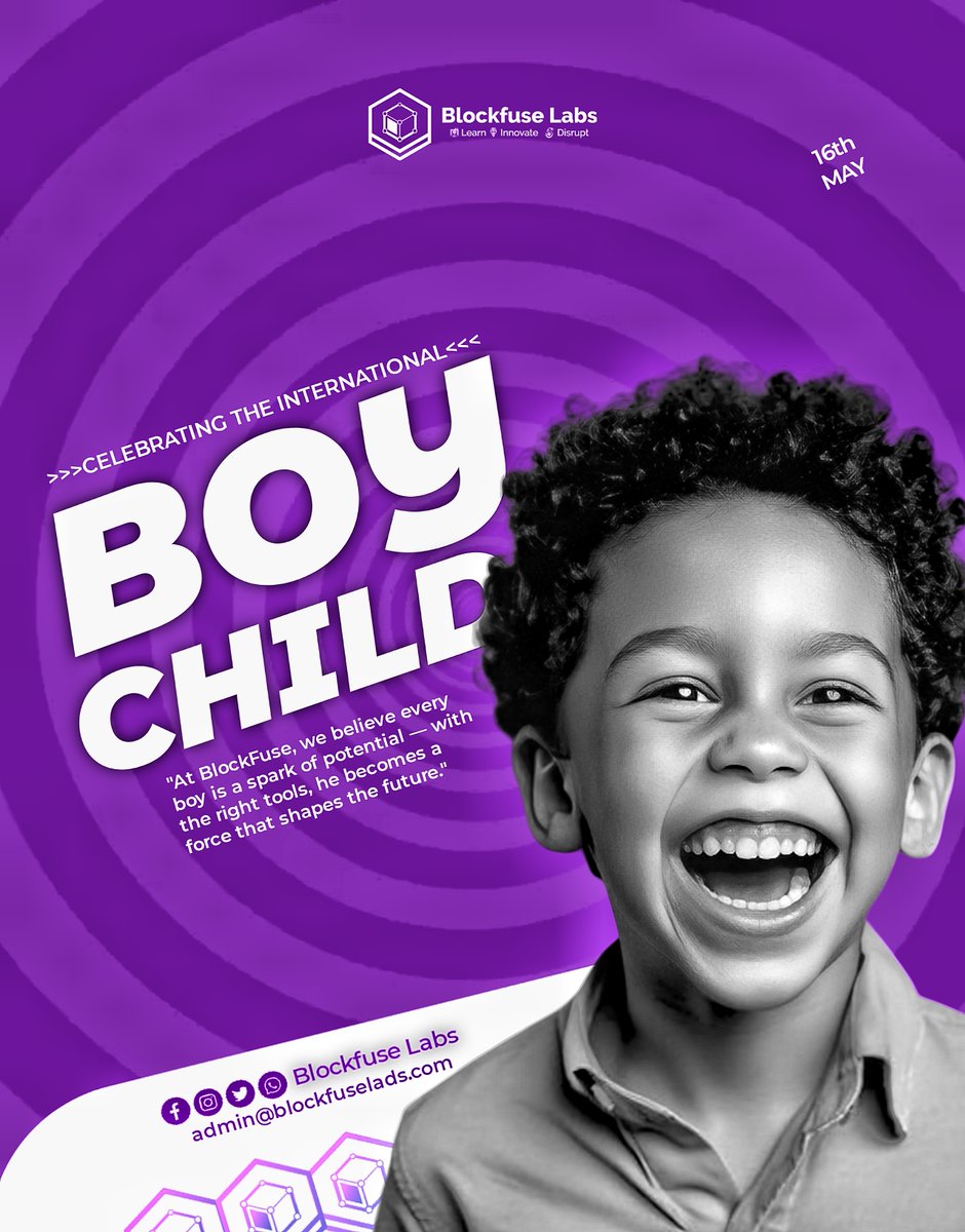Happy International Boy Child Day 👦🏾

The next great protocol developer, zk researcher, smart contract auditor, or open-source legend could be that boy in your community with a curious mind and no access yet.

Let’s raise boys who are not just consumers of tech — but builders of