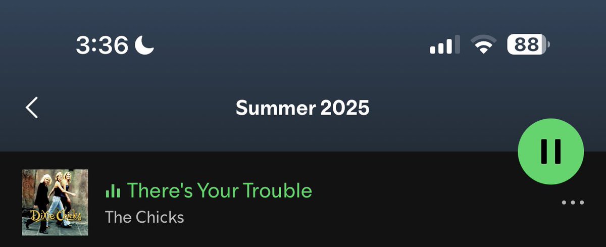 I’m listening to There’s Your Trouble by The Chicks and absolutely popping the fuck off.