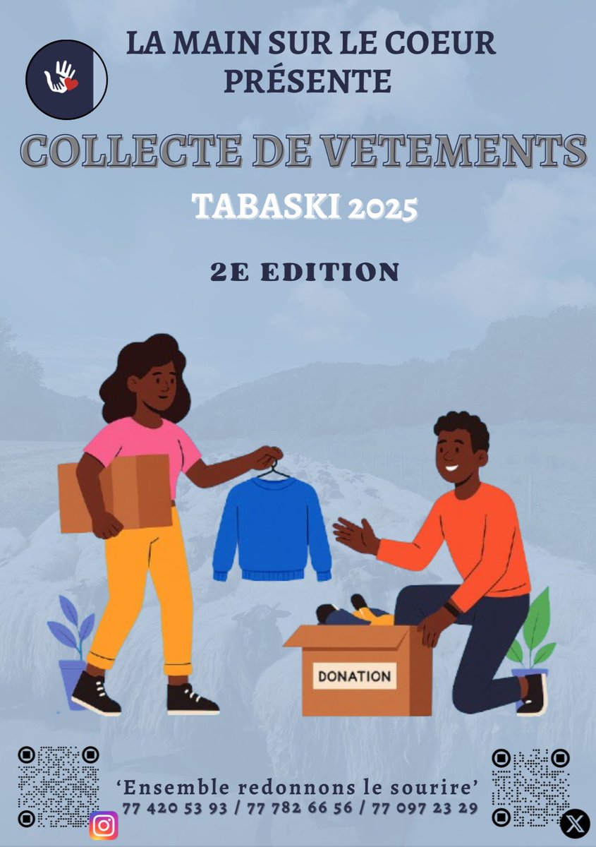 humanity_fag's tweet photo. L’an dernier, vous avez changé des vies.
Cette année, recommençons.
Un vêtement pour vous, un sourire pour eux.
Participez à notre collecte Tabaski. https://t.co/AowFw4zOFI