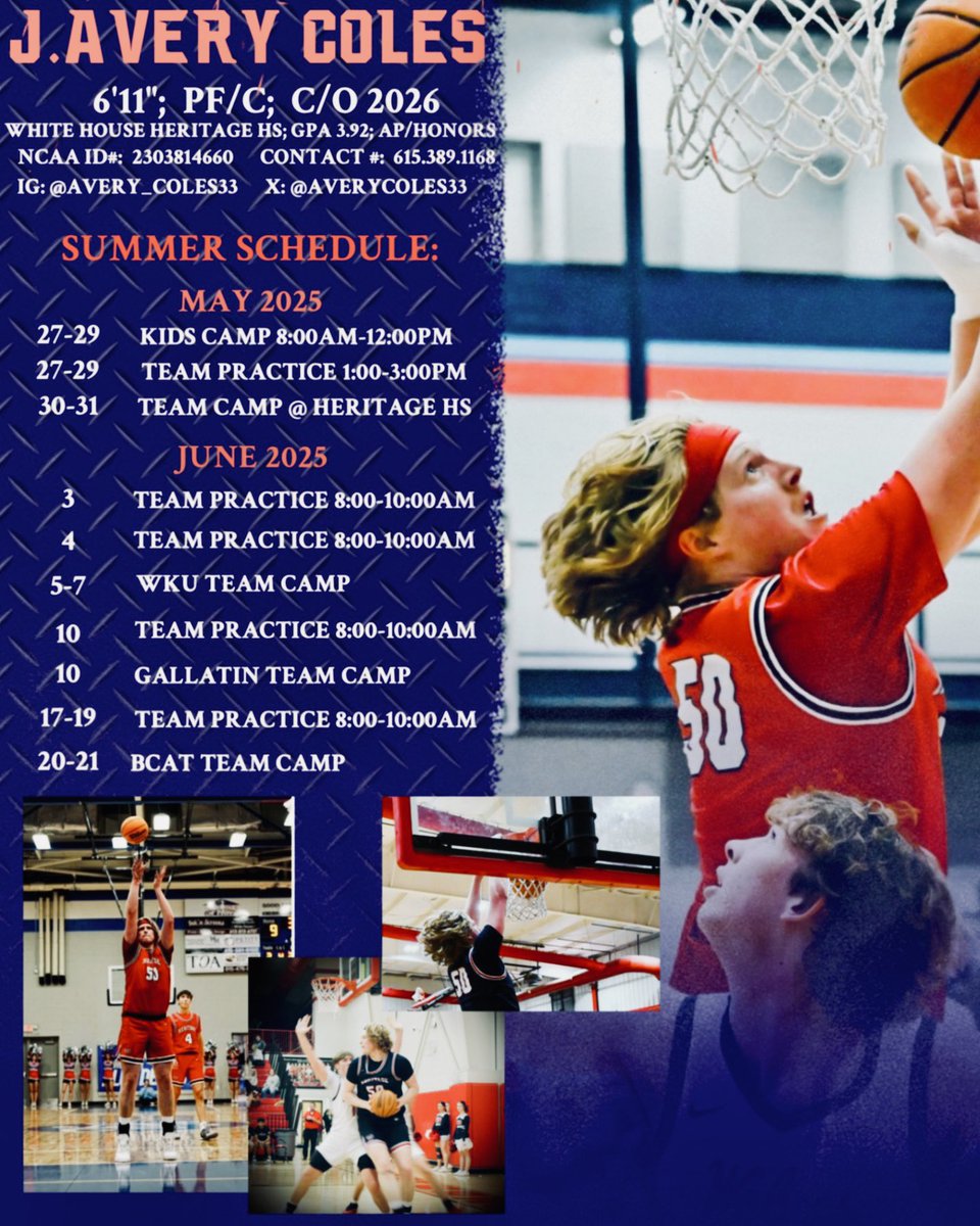 Avery Coles (@averycoles33) on Twitter photo My summer schedule so far. Coaches, feel free to DM or call me if you have any questions. <a href="/BCATHOOPS/">BCAT</a> <a href="/PrepHoops/">Prep Hoops 🏀</a> <a href="/615Preps/">615 Preps</a> <a href="/NashvillePreps/">TN Prep Sports</a> <a href="/TnVarsity/">TN Prep Varsity</a> <a href="/MainStreetPreps/">Main Street Preps</a> <a href="/KevinMoses38/">Kevin Moses LLC</a> <a href="/5StarPreps/">5Star Preps</a> <a href="/Cam_615Preps/">Cam_615</a> <a href="/Coach2KSmith/">Kyle Smith</a> <a href="/carlmiller23/">Carl Miller</a> <a href="/PrepHoopsTN/">Prep Hoops Tennessee</a> <a href="/BigBoardSports/">The BigBoard</a> <a href="/tnhoopsrecruits/">TNHoopsRecruits</a> My summer schedule so far. Coaches, feel free to DM or call me if you have any questions. <a href="/BCATHOOPS/">BCAT</a> <a href="/PrepHoops/">Prep Hoops 🏀</a> <a href="/615Preps/">615 Preps</a> <a href="/NashvillePreps/">TN Prep Sports</a> <a href="/TnVarsity/">TN Prep Varsity</a> <a href="/MainStreetPreps/">Main Street Preps</a> <a href="/KevinMoses38/">Kevin Moses LLC</a> <a href="/5StarPreps/">5Star Preps</a> <a href="/Cam_615Preps/">Cam_615</a> <a href="/Coach2KSmith/">Kyle Smith</a> <a href="/carlmiller23/">Carl Miller</a> <a href="/PrepHoopsTN/">Prep Hoops Tennessee</a> <a href="/BigBoardSports/">The BigBoard</a> <a href="/tnhoopsrecruits/">TNHoopsRecruits</a>