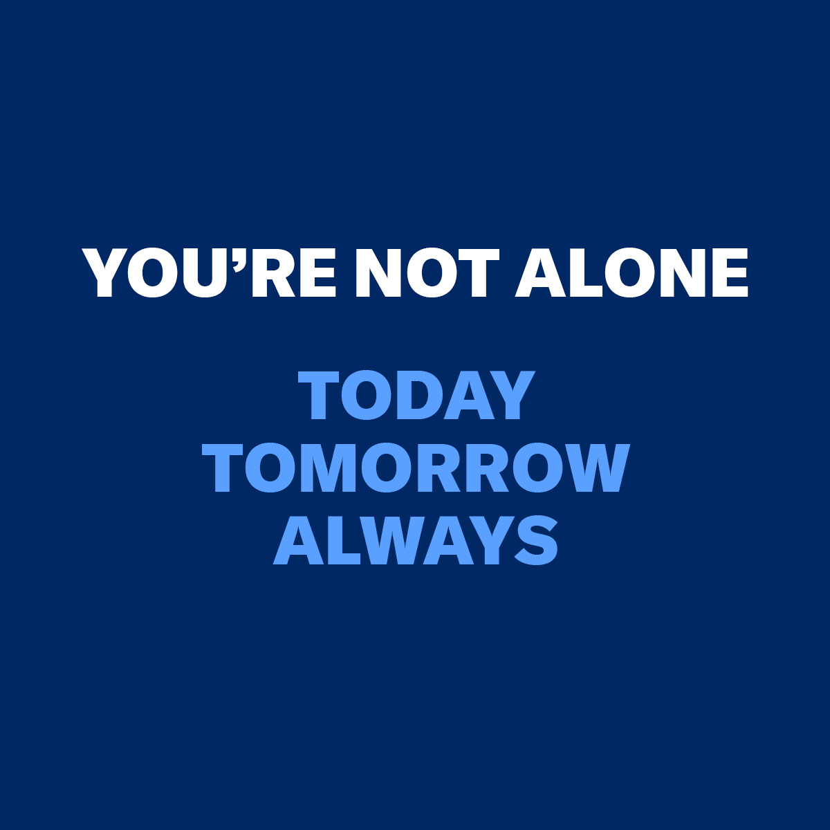 You’re NOT Alone 💙

There’s strength in speaking up and power in reaching out!

Need some support? Text BOB to 85258
A free 24/7 confidential counselling and wellbeing support service

#Mentalhealthawarenessweek #mentalhealth #construction #ProudToPartnerTheTrades