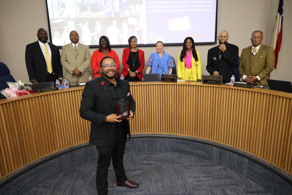 At last night's Board Meeting we recognized:
⭐ Our first BRACE graduate, Ernestine Hunter
🎓 Class of 2025 Valedictorians &amp; Salutatorians
👏 Trustee Stacey Lewis Jr. for his service
Plus, the Board elected new officers! Watch the replay: bmtisd.com/webtv