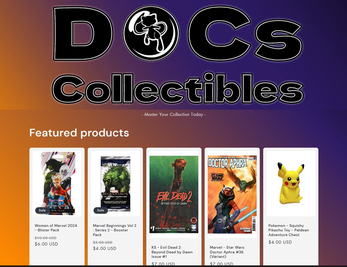 Marvel Packs now available on the website.