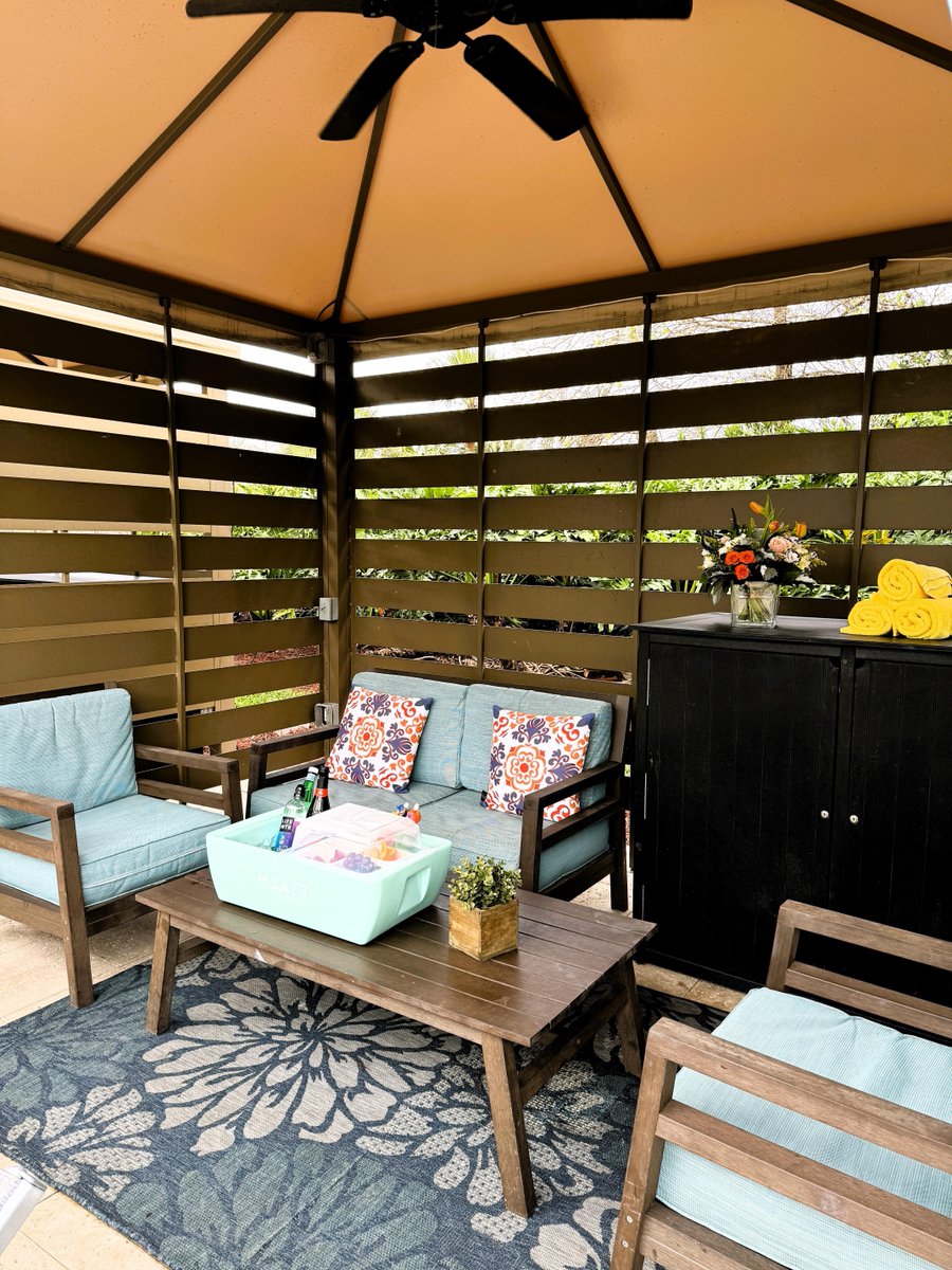 The only thing missing is you. Reserve one of our poolside cabanas today. 🔆 #weekendvibes #AtHyattRegency