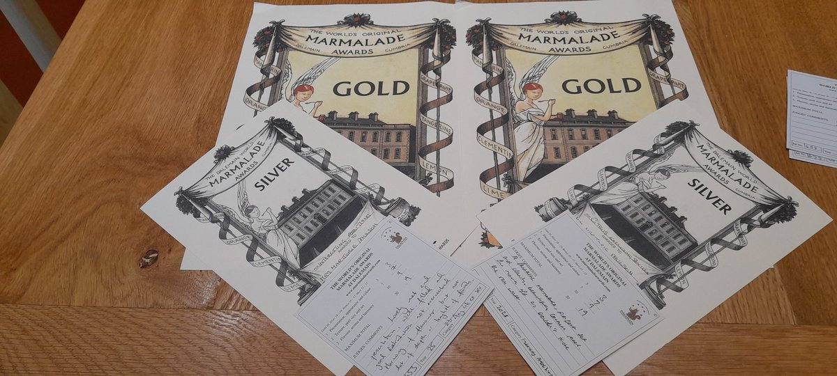 Results from this years #homemaker entries <a href="/MarmaladeAwards/">Marmalade Awards</a> arrived today. <a href="/GospaCitrus/">Gospa Citrus</a> using the best organic Sevilles and Citrus fruit. #Sevilles #dalemain #Cumbria