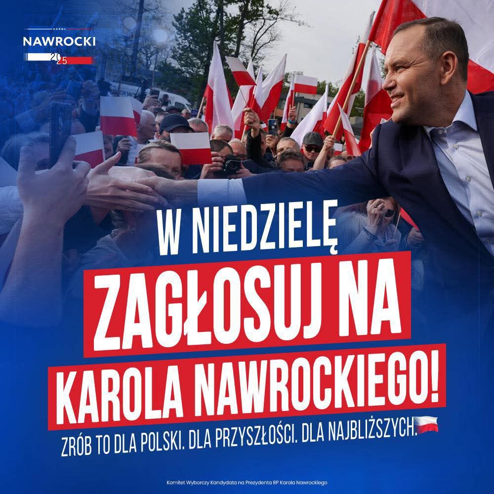 🇵🇱 Już w najbliższą niedzielę głosujemy na Karola Nawrockiego! Zróbmy to dla Polski, dla przyszłości, dla najbliższych ♥️ #Nawrocki2025