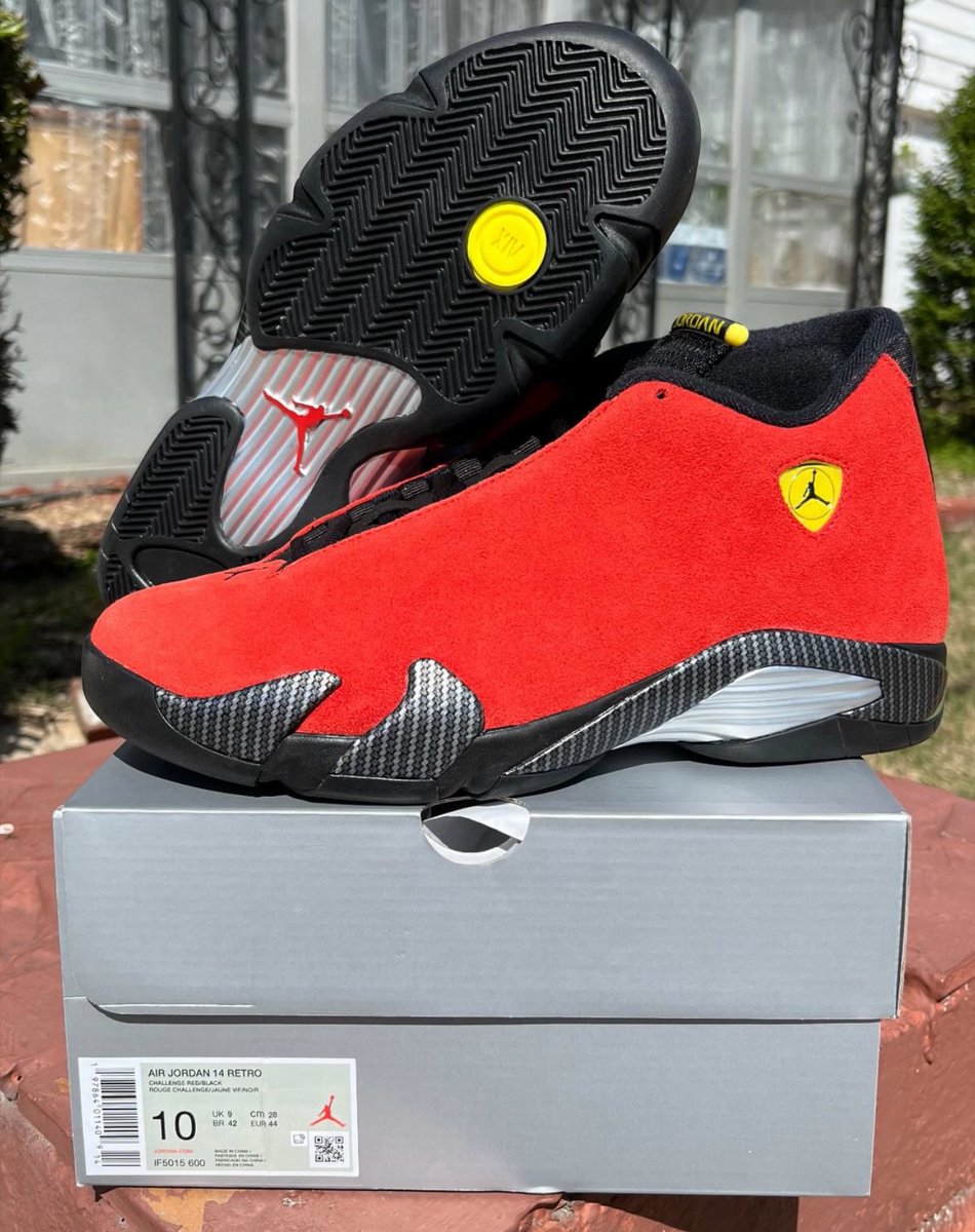 Air Jordan “Ferrari” Retro XIV’s Available NOW‼️ Men’s sizes 8-14 Don’t 😴‼️ Hit me up! Rt <a href="/JitTheBeast/">Jit the Beast</a> <a href="/natureboichuck/">NATURE.🌴</a> <a href="/SellKicksSunday/">SellKicksSunday</a> <a href="/DeadLaced/">DeadLaced Sneakers</a> <a href="/Dnoise12/">DJ</a> <a href="/SneakerMill/">SneakerMill</a> <a href="/FettiBeejay/">Fetti_Jay</a> <a href="/RetailTuesday/">RetailTuesday</a> <a href="/Sneakerchief23/">sneakerchief23 🎱</a>