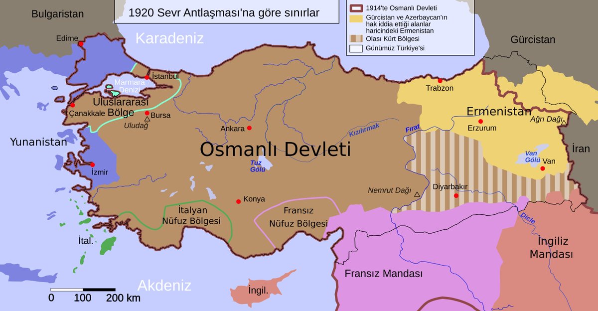 Bu haritayı LOZAN'ı tartışan kim varsa gö(z)üne sokun!
Gazi 19 Mayıs 1919'da yola çıktığında durum buydu
İstanbul uluslararası yönetim, Yunan İtalyan Fransız bölgeleri Ermenistan
Kürtler'in dedeleri zeki ve kahraman insanlardı
Ermenistan'ı gördüler, kendi bölgelerini anladılar