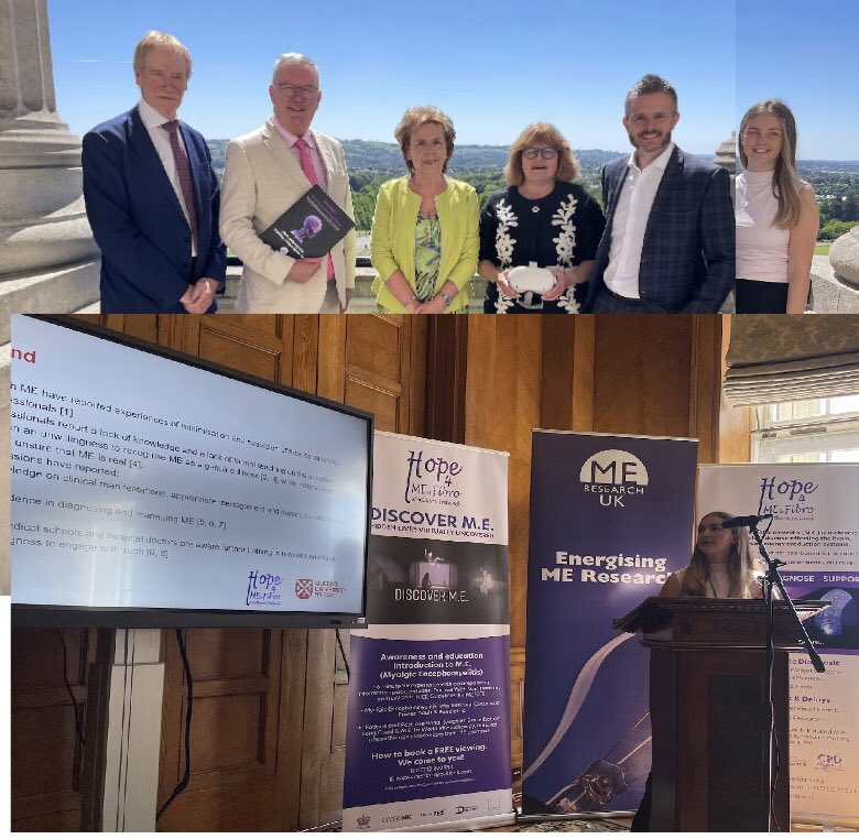 <a href="/taraand14/">Tara Anderson</a>  groundbreaking study is a first for N. Ireland using #VR to boost medical understanding &amp; empathy for M.E. NI Health Minister <a href="/mikenesbittni/">Mike Nesbitt</a> was very impressed &amp; proud of Tara as we are 💙 Thank you <a href="/RobbieButlerMLA/">Robbie Butler MLA</a> for hosting event
#MECFS #MEAwareness #VRinMedicine