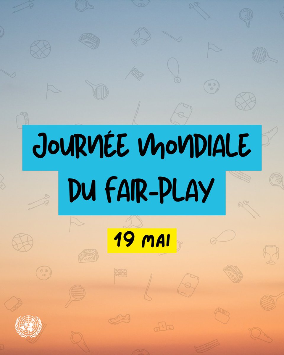 ONU_fr's tweet photo. Lundi c’est la toute première Journée mondiale du fair-play !

Découvrez le rôle du sport dans la promotion de la solidarité, de la tolérance, de l'inclusion et de la non-discrimination. https://t.co/77KNOpzF1y https://t.co/mXrTiBrT2U