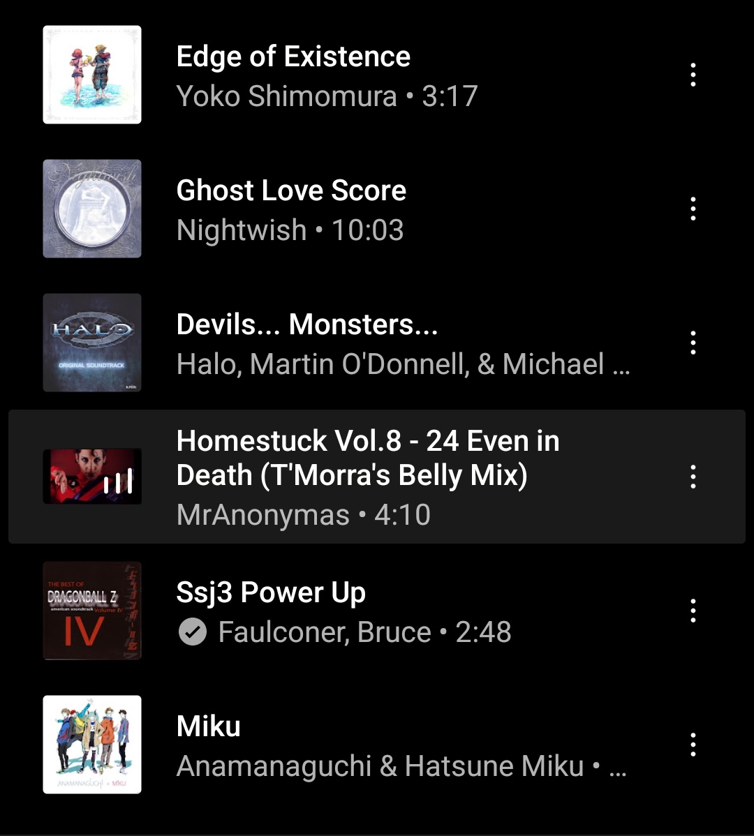 These are the songs I need for tomorrow's d&amp;d boss battle. 

That and a karaoke version of under the sea.

Life is good.