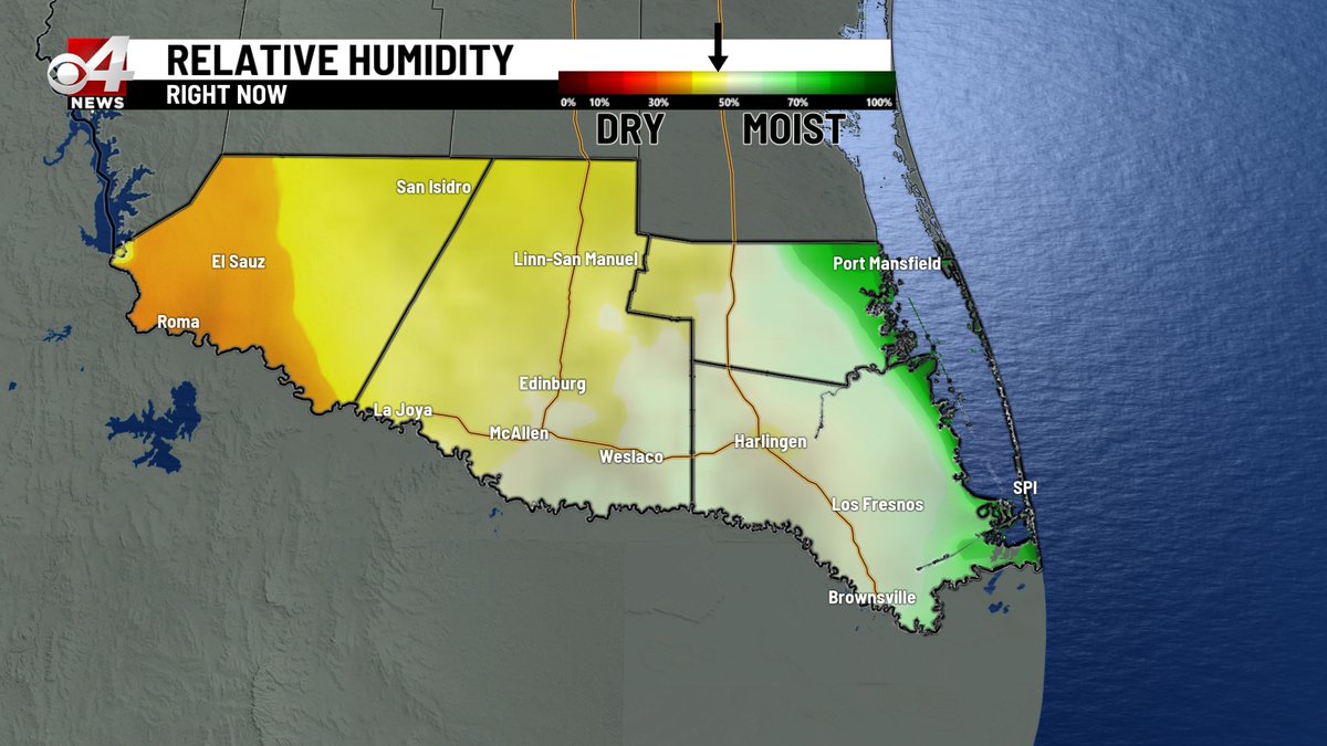 BryanHaleCBS4's tweet image. Temperatures in the 90's now but the humidity makes it feel more like 105° to 110°. Stay cool folks!
#rgv #rgvwx #txwx