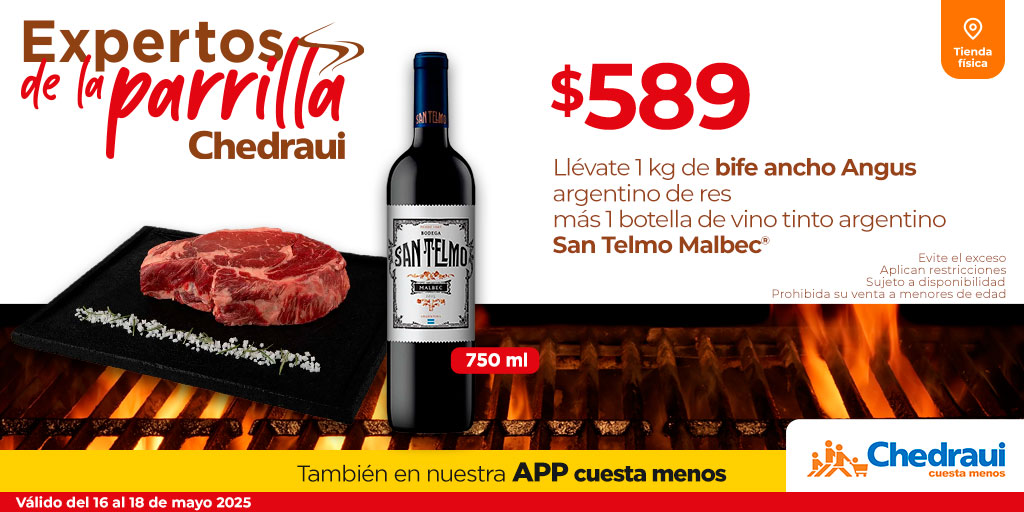 Disfrutar del asado 🥩 cómo a ti te gusta en Chedraui Cuesta Menos. Aprovecha en: bit.ly/43t7Nxa