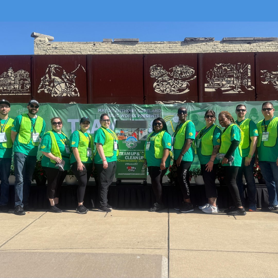 Team Up &amp; Clean Up! 

A few of our awesome employees joined the community to help keep our city clean! 💚 #WeAreEC