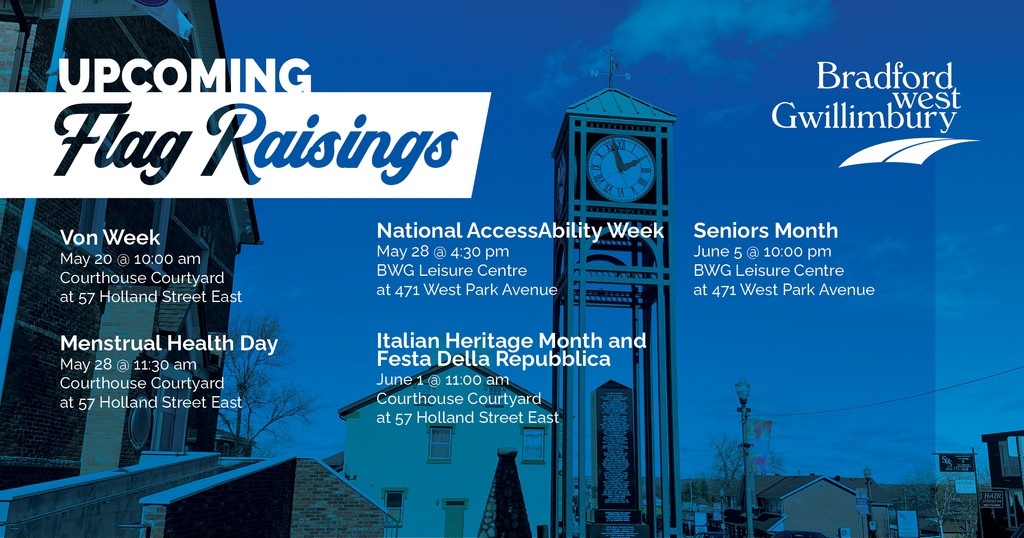 Join us for the following upcoming flag raisings:⁠
⁠
⁠For full event details, please visit: calendar.townofbwg.com