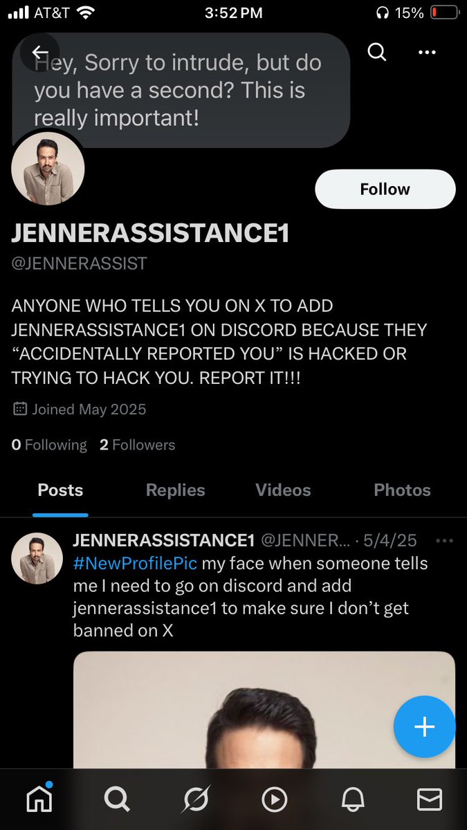 I just followed @Yaoling89212 yesterday and he send me a massage about accidentally reporting me. Check your account and make sure they’re real, don’t fall for this scam, I’m trying to clean it up rn 🙄