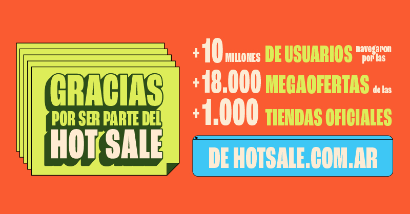 🙌🎉 GRACIAS POR SER PARTE DEL HOT SALE 🙌🎉 

¡Nos vemos en la próxima edición! 🛍️✨

#HotSale #HotWeek #CACE