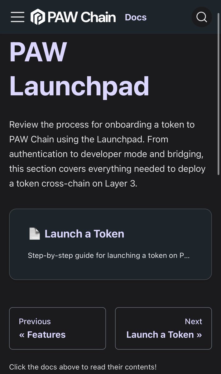 $PAW Launchpad will be making it simple for developers to launch their project on the <a href="/PawChain/">PAW</a> Ecosystem ❤️‍🔥💪😁

docs.pawchain.net/category/paw-l…