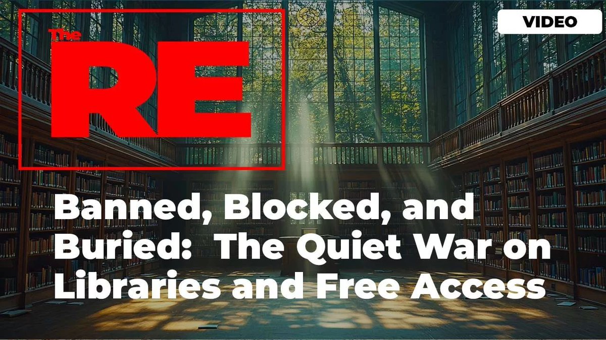 TheTruthProjec6's tweet image. Books are disappearing.
Libraries are under attack.
And it’s happening quietly—one ban, one budget cut at a time.

This isn’t just censorship. It’s a strategy.

🔗 the-truth-project.com/banned-blocked…

#BannedBooks #LibraryClosures #CensorshipWatch #RippleEffect #TheTruthProject