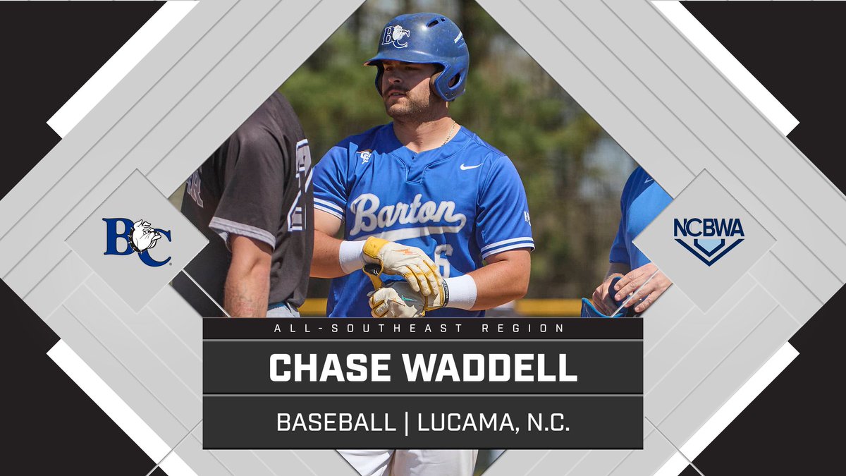 Barton College Athletics (@bartonathletics) on Twitter photo Congratulations to Barton's Chase Waddell ➡️ 2⃣0⃣2⃣5⃣ <a href="/NCAADII/">NCAA Division II</a> . <a href="/NCBWA/">NCBWA</a> All-Southeast Region Baseball honoree! . #BartonBold . #BCBulldogs . <a href="/BartonBaseball/">Barton College Baseball</a> . ⚾️⚾️⚾️⚾️⚾️
🔗: shorturl.at/ZH6cJ Congratulations to Barton's Chase Waddell ➡️ 2⃣0⃣2⃣5⃣ <a href="/NCAADII/">NCAA Division II</a> . <a href="/NCBWA/">NCBWA</a> All-Southeast Region Baseball honoree! . #BartonBold . #BCBulldogs . <a href="/BartonBaseball/">Barton College Baseball</a> . ⚾️⚾️⚾️⚾️⚾️
🔗: shorturl.at/ZH6cJ