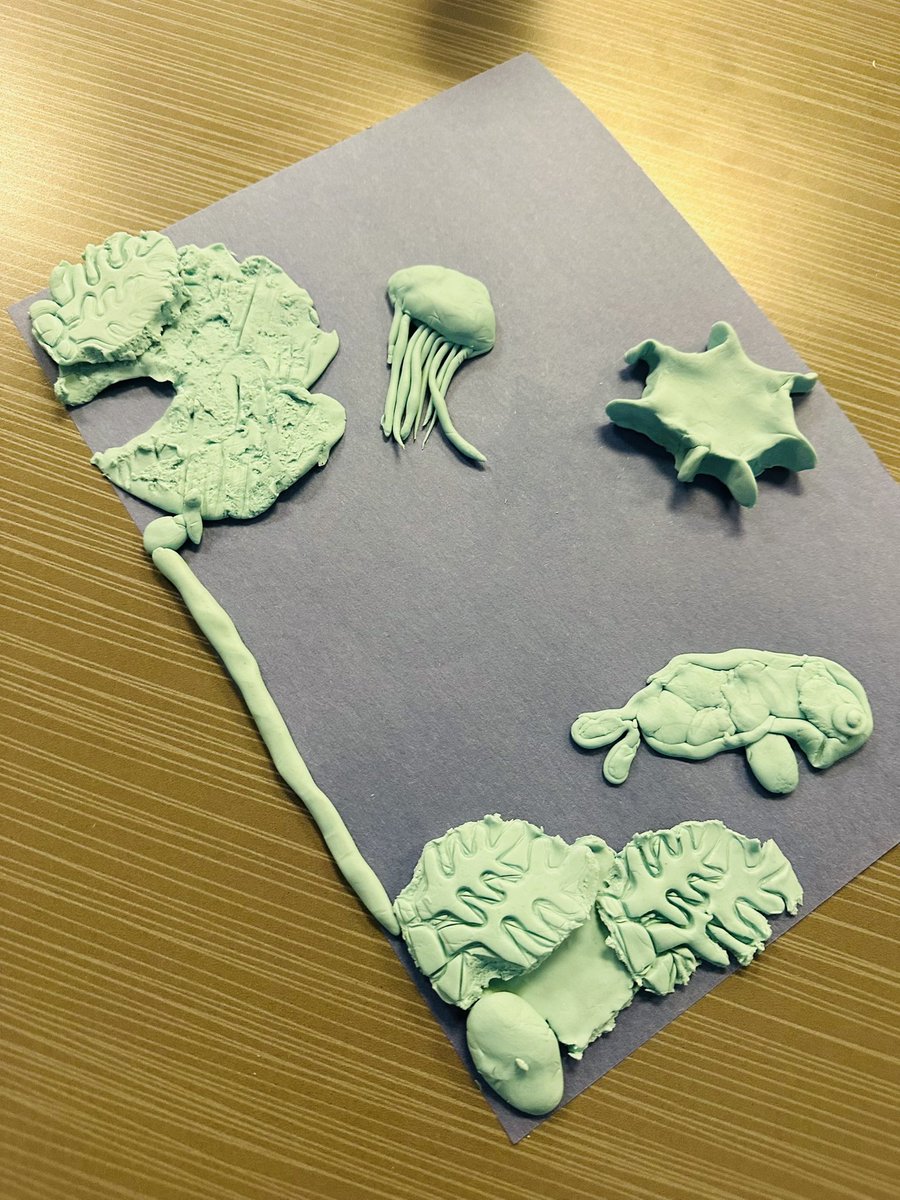 K-1st created Ocean Habitats using Play-doh and their imagination!! <a href="/JHaleyBulldogs/">John Haley Elementary</a> <a href="/Enrichment_IISD/">Erin O’Connor</a>