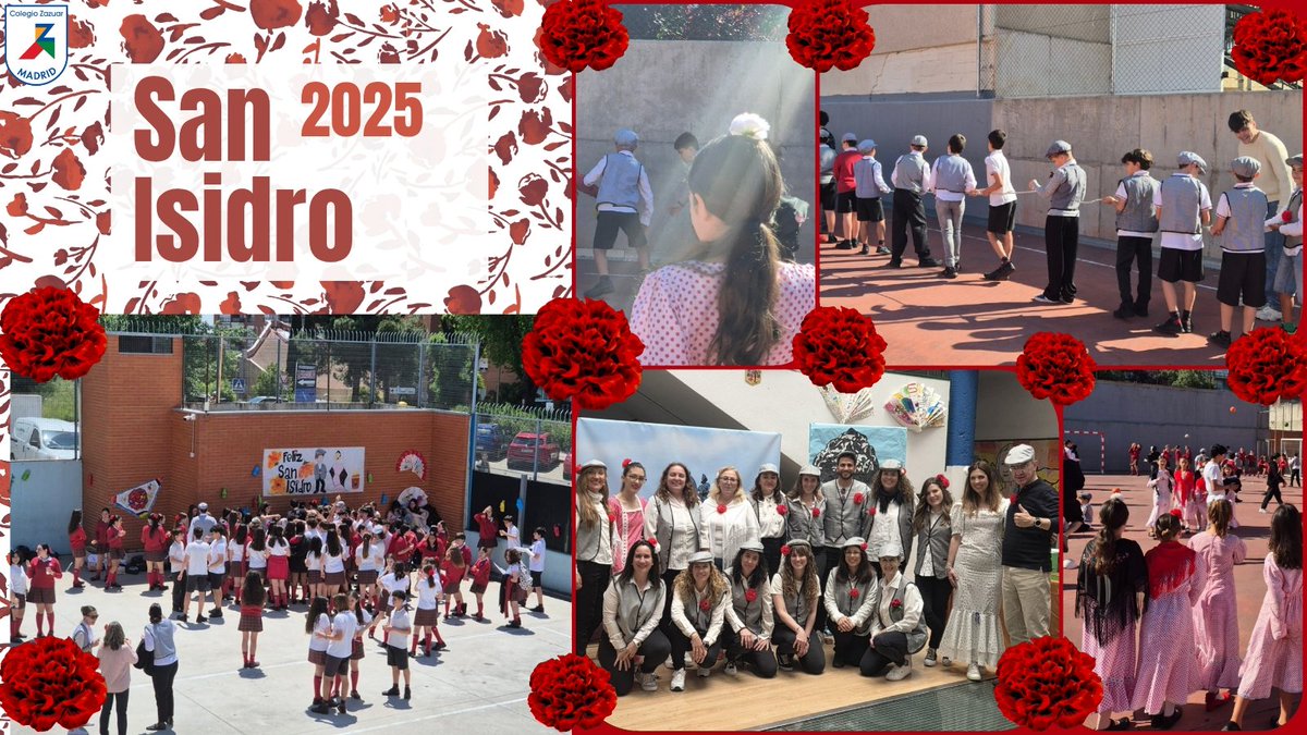 Colegio_Zazuar's tweet photo. Un año más el @Colegio_Zazuar se ha llenado de #chulapos y #chulapas celebrando #SanIsidro2025. Juegos tradicionales #chotis #limonada #barquillos #abanicos #claveles ... No faltaba de nada en nuestra pradera, sobre todo muchas ganas de pasarlo bien! #Madrid #zazuar #santaeugenia https://t.co/hZGbt4IEax