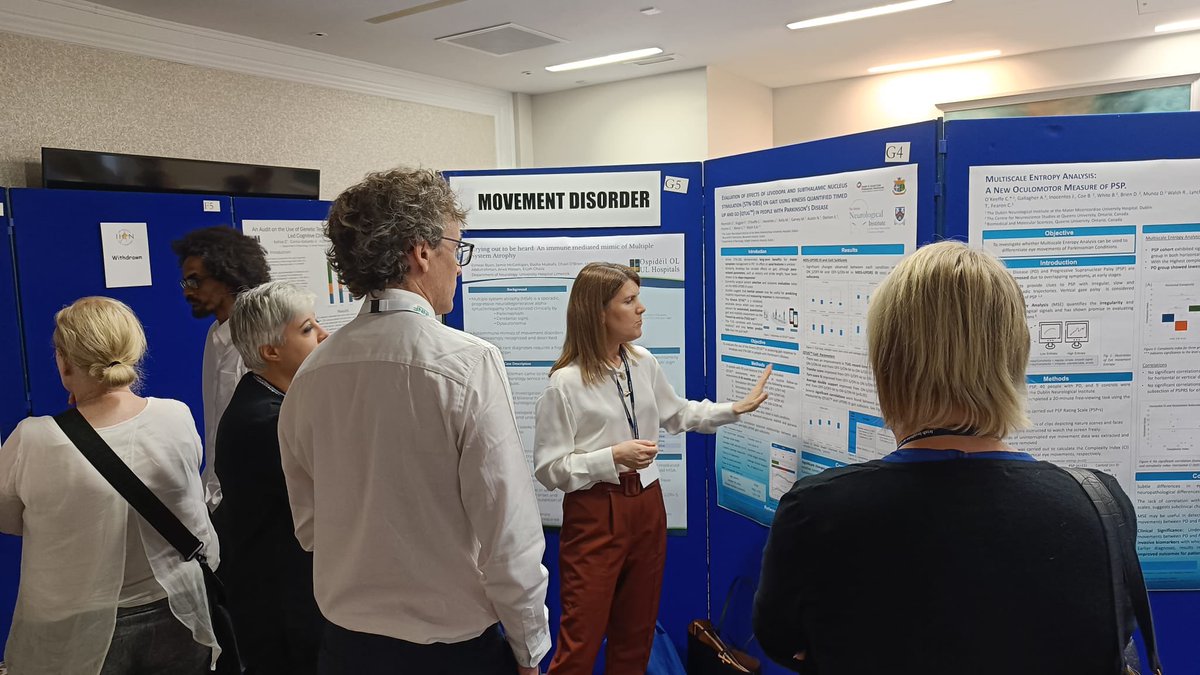 dni_neurology's tweet image. Our Neurophysio Elaine and DBS Nurse Freddie present some recent findings of their study on the impact of STN-Deep Brain Stimulation on gait, using the Quantitative Timed up and Go test #INA2025