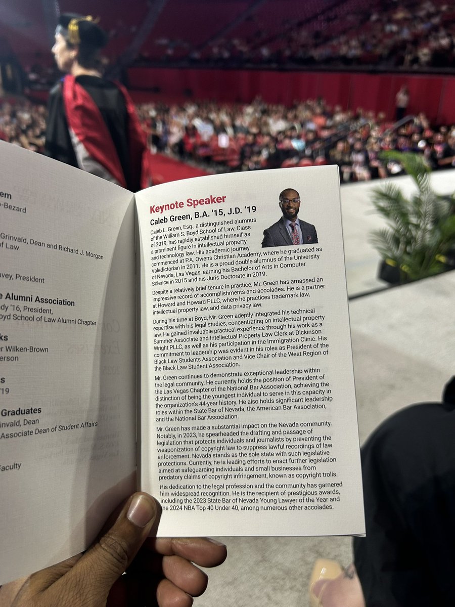 Caleb L. Green (@iamcalebgreen) on Twitter photo Thank you <a href="/BoydLawUNLV/">William S. Boyd School of Law at UNLV</a> for having me as the commencement and keynote speaker for last night’s commencement exercises for the Class of 2025! This was an honor I’ll cherish for a lifetime! #boydlaw Thank you <a href="/BoydLawUNLV/">William S. Boyd School of Law at UNLV</a> for having me as the commencement and keynote speaker for last night’s commencement exercises for the Class of 2025! This was an honor I’ll cherish for a lifetime! #boydlaw