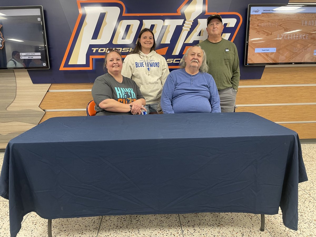 Congratulations to PTHS Senior Olivia Edinger for signing to continue her education and Cheerleading career at DePaul University! #IndianPride