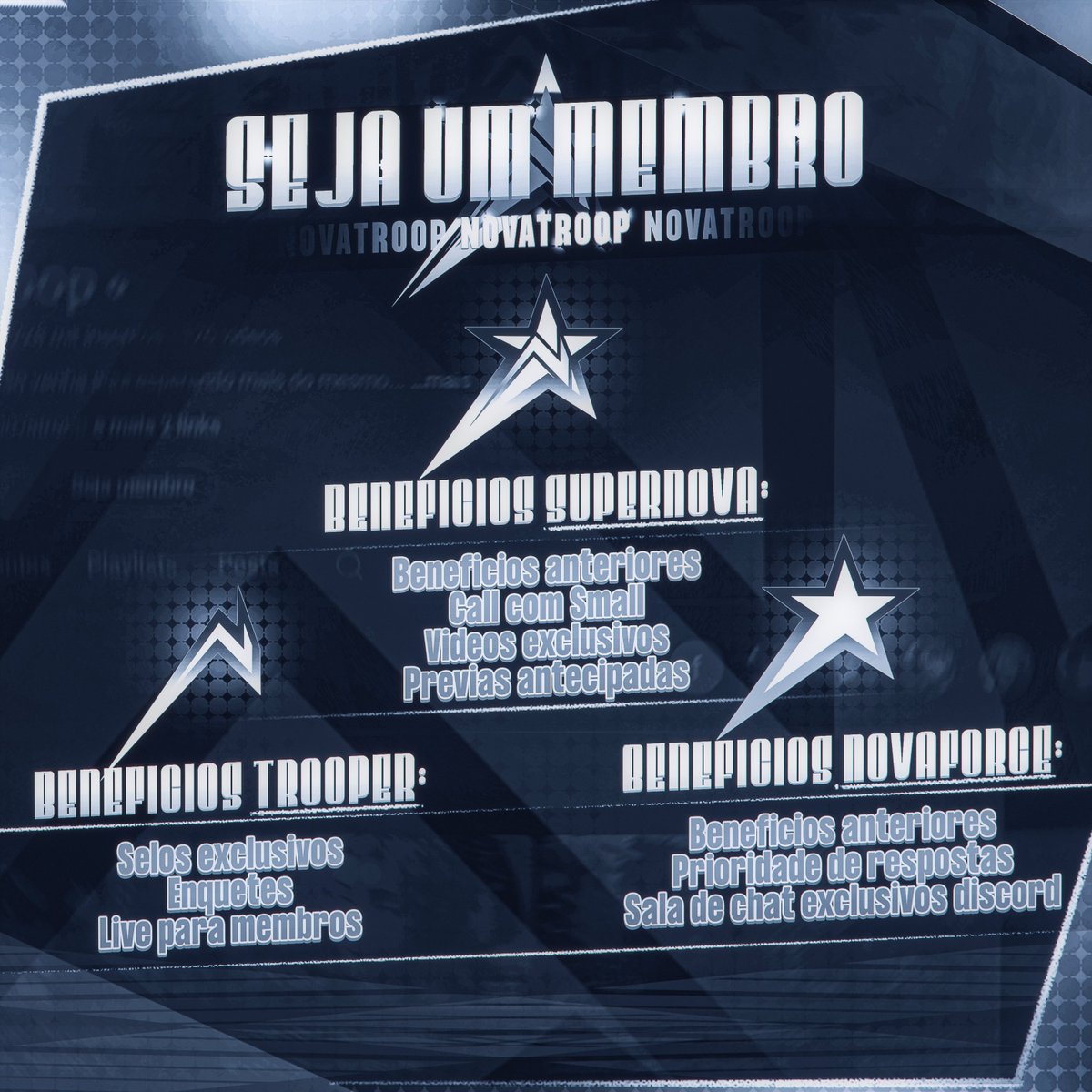 O MEMBRO NOVA CHEGOU PRA FICAR 💫
Benefícios incluindo, vídeos exclusivos com dicas de canto, técnicas, composição, passo a passo de criação, instrumentais, entre outras coisas. 
Quer apoiar o canal, vem garantir sua assinatura, te espero lá! 🌟