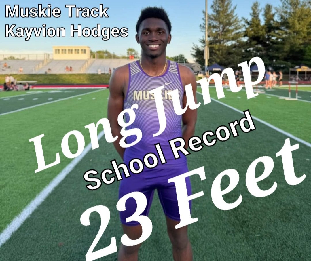 Muscatine Profile (@muscatineia) on Twitter photo Does 23 Feet Qualify as Flying? <a href="/Kayvion_Hodges7/">Kayvion Hodges</a> breaks an 80+ year school record #track #MuskieLegend Does 23 Feet Qualify as Flying? <a href="/Kayvion_Hodges7/">Kayvion Hodges</a> breaks an 80+ year school record #track #MuskieLegend