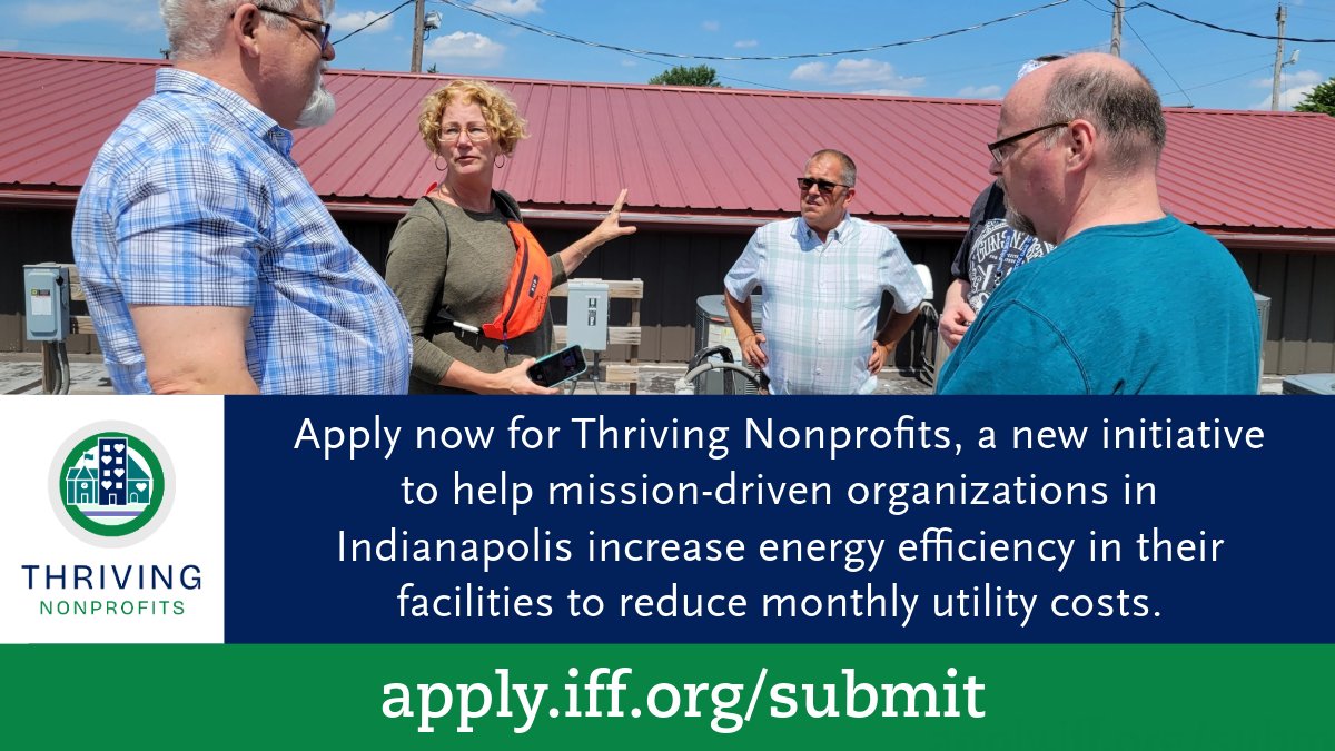 IndyMNAs (@indymnas) on Twitter photo ๐ข Indy nonprofitsโnew chance to cut costs & go green!
#ThrivingNonprofits offers FREE energy assessments & up to $10K grants for upgrades like HVAC, lighting & solar. Apply by June 9!
Details ๐ apply.iff.org/submit
Info ๐ indy.gov/activity/thrivโฆ
Thanks <a href="/SustainIndy/">Indy Office of Sustainability</a> ! ๐ข Indy nonprofitsโnew chance to cut costs & go green!
#ThrivingNonprofits offers FREE energy assessments & up to $10K grants for upgrades like HVAC, lighting & solar. Apply by June 9!
Details ๐ apply.iff.org/submit
Info ๐ indy.gov/activity/thrivโฆ
Thanks <a href="/SustainIndy/">Indy Office of Sustainability</a> !