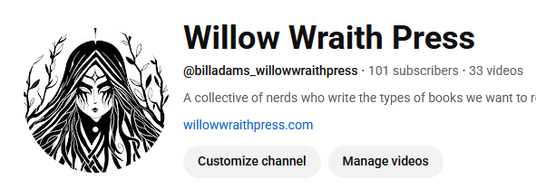 Bill Adams - Willow Wraith Press (@williamjadams3) on Twitter photo WUT??? We broke 100 subscribers on YT!?!? That's so cool. Thank you for watching/joining/following <a href="/DeweyWConway/">Dewey Conway</a>, <a href="/pete_reviews/">Pete Reviews Books Good</a>, & myself (plus those other Willow Wraith guys!) WUT??? We broke 100 subscribers on YT!?!? That's so cool. Thank you for watching/joining/following <a href="/DeweyWConway/">Dewey Conway</a>, <a href="/pete_reviews/">Pete Reviews Books Good</a>, & myself (plus those other Willow Wraith guys!)
