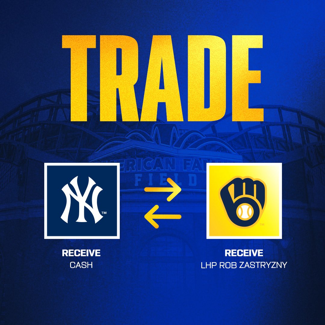 We’ve made the following trade
 
In a corresponding move we’ve optioned RHP Elvis Peguero to Triple-A Nashville