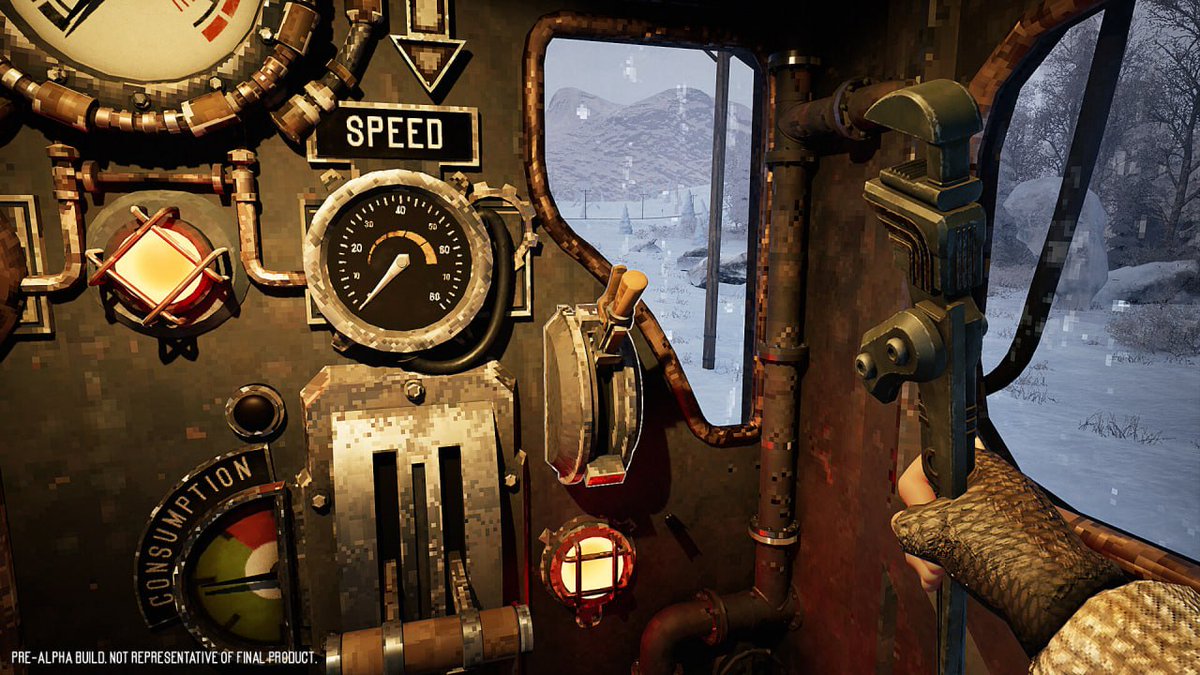 aniwispcom's tweet photo. ❄️#Horrorsurvival #Frostrail from the creators of #Barotrauma: #coop, train upgrades, creepy creatures &amp; cold death outside the window

Explore, mine, craft &amp; survive on rails. Coming in 2026!

#HorrorGame #Survival #SurvivalGame #Games #GameDev #Steam #news #gamesnews #OpenWorld https://t.co/4MbDSyYCSH