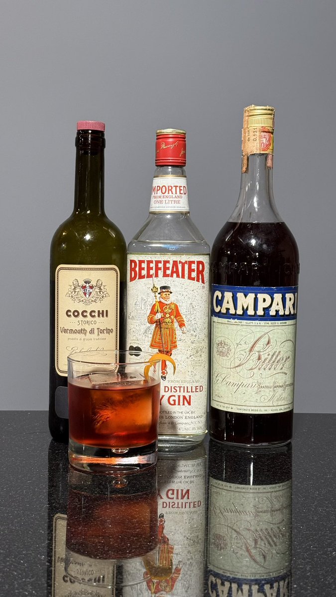 singlemaltsavvy's tweet photo. Negroni good.

Vintage Negroni (with 1970s era Beefeater and Campari) better. https://t.co/PBN3PeIs3k