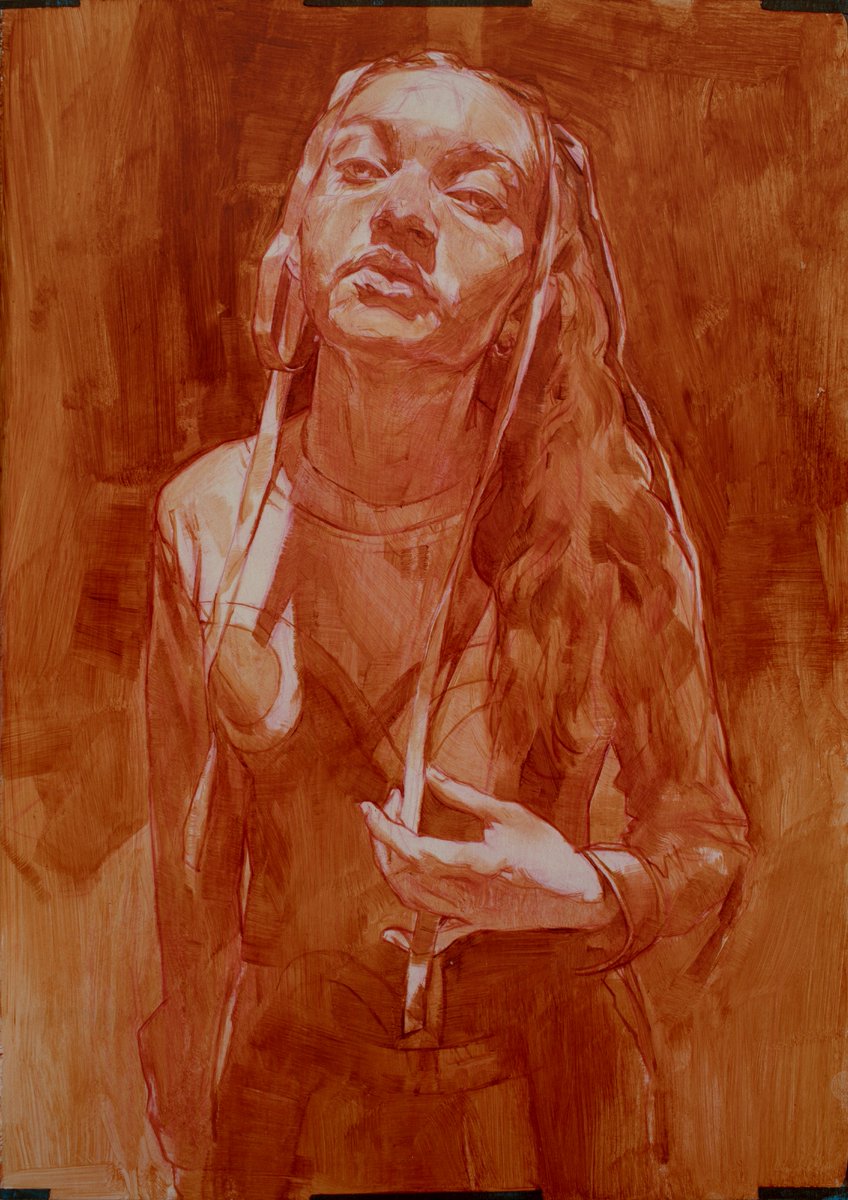 OurPaintedLives's tweet image. Transparent Oxide Red Underpainting