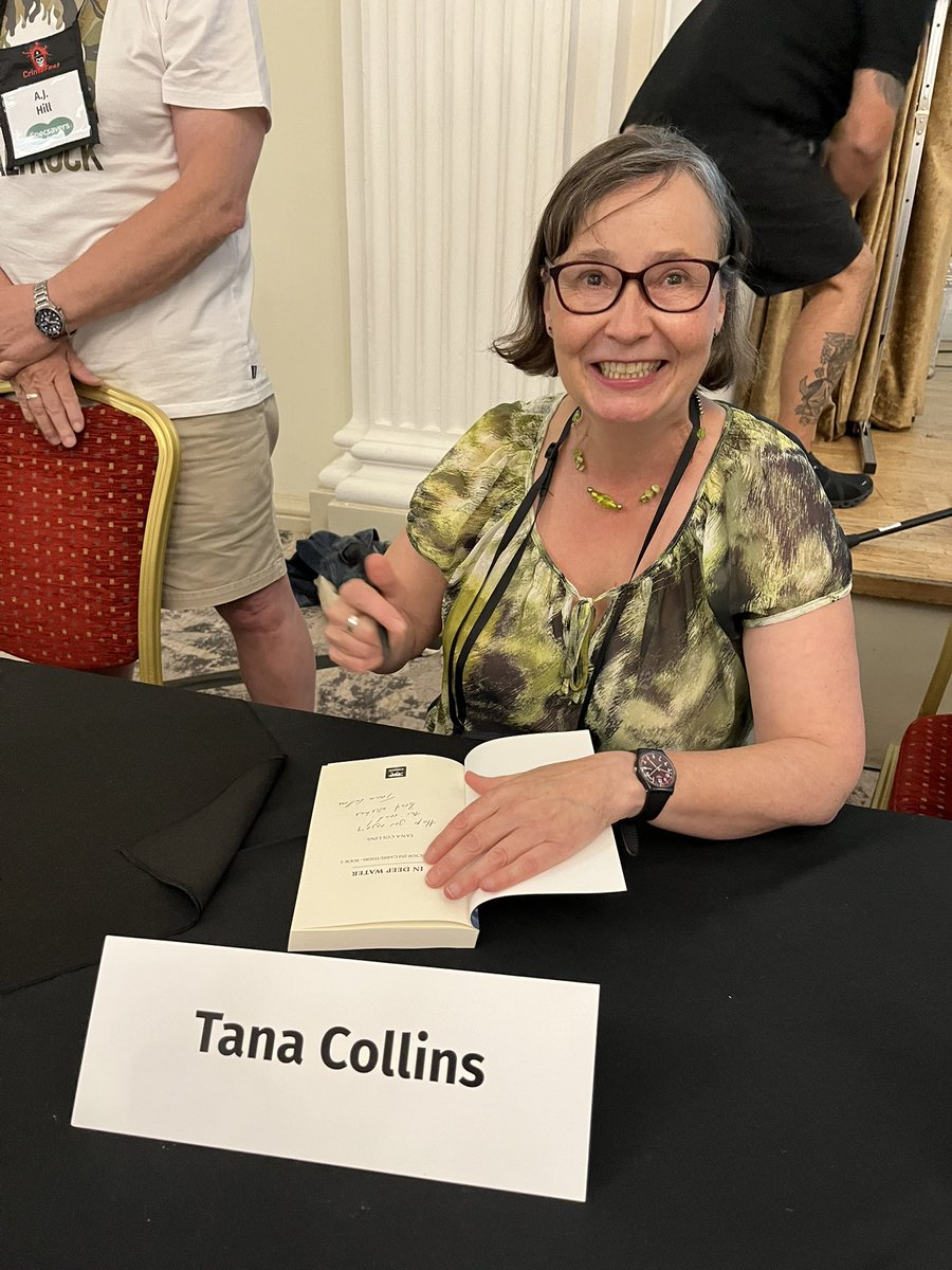 TanaCollins7's tweet image. Panel on Making us Care: Crafting memorable characters at Crimefest, Bristol. With AJ Hill, @OlgaWojtas, MJ Lee. Excellently moderated by Jo Furniss