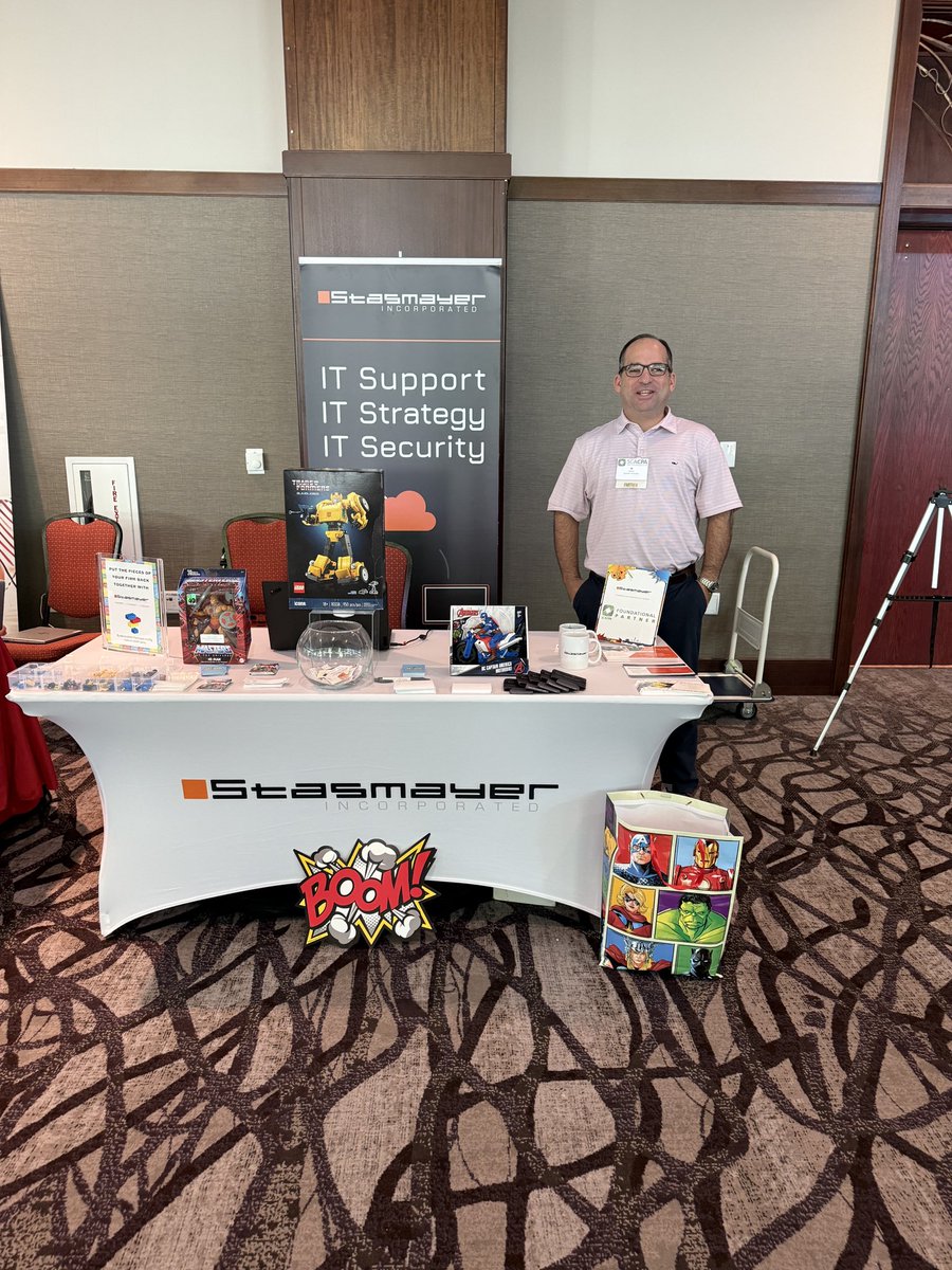 And that’s a wrap on the <a href="/scacpa/">SC Assn of CPAs</a> Spring Splash Conference 🎉  #scacpacon

Stasmayer President, Dave Stasaitis, had the pleasure of giving his “50 Tech Tips in 50 Minutes” presentation to a great crowd &amp; Al Bellino worked our booth with some new friends 🦸‍♂️ Did you enter to win one