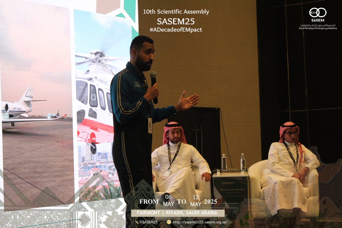 EMS Challenges in Urban Settings at #SASEM25!
From traffic to tower blocks this session explored real-world barriers to efficient EMS access and response in city environments.

Dr. Othman Baswail 

<a href="/SaudiEmergency/">SASEM</a>
#ADecadeOfEMpact 
#EMbracingTheFuture