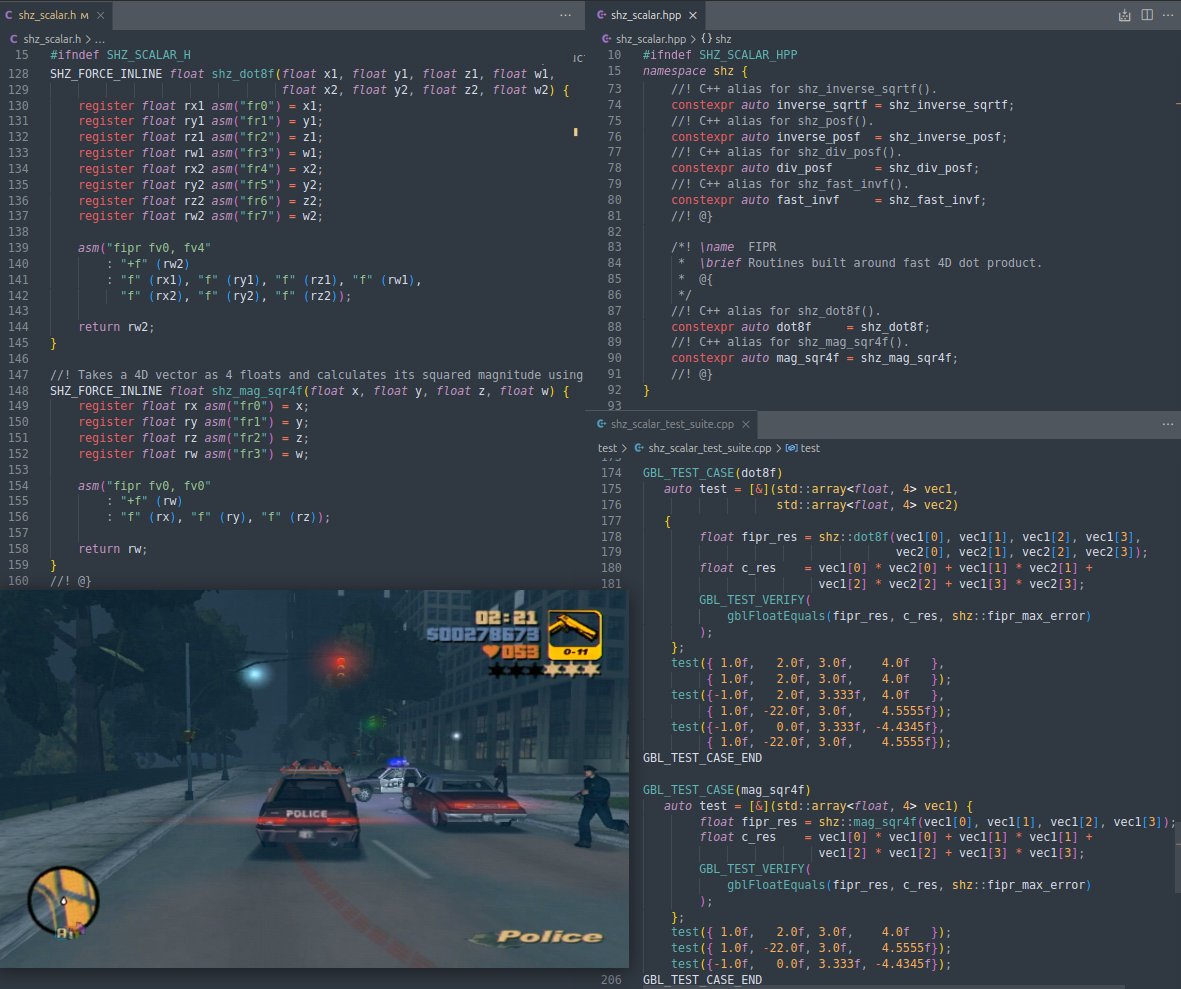 I'm working, I'm working! Writing a bazillion unit tests for our new standalone HW accelerated linear algebra library for the Sega Dreamcast's SH4 based on the work I've done optimizing the physics, collision, and rendering math for our Grand Theft Auto 3 and Vice City DC ports.