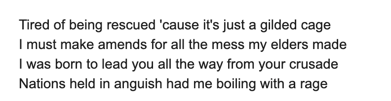 unicorn is kind of a mess, but I have a soft spot for that one Sawano insert song that kinda seems like it's meant to be from Mineva Zabi's perspective, reflecting on her responsibilities and the tragedy of the last 100 years. (titled: (Cage: NTV)