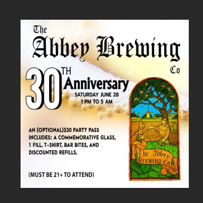 Miami Beach's <a href="/AbbeyBrewingMIA/">The Abbey Brewing Co</a> is celebrating 30 years in Florida Beer, coming soon:

bit.ly/43cvCtj