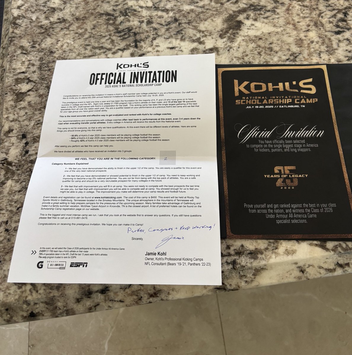 Parker Sirdevan 4.5⭐️ (@psirdevan) on Twitter photo Thank you <a href="/KohlsKicking/">Kohl's Kicking Camps</a> for the invitation to the camp in Gatlinburg Tennessee! <a href="/DChipoletti/">Derek Chipoletti</a> <a href="/cotero1976/">Chris Otero</a> <a href="/FIHSFOOTBALL/">Fleming Island Football 🦅</a> <a href="/FIEagleSports/">FI Eagle Athletics</a> <a href="/oneclaysports/">Clay County Athletics</a> <a href="/4thDownU/">4th Down University™️</a> Thank you <a href="/KohlsKicking/">Kohl's Kicking Camps</a> for the invitation to the camp in Gatlinburg Tennessee! <a href="/DChipoletti/">Derek Chipoletti</a> <a href="/cotero1976/">Chris Otero</a> <a href="/FIHSFOOTBALL/">Fleming Island Football 🦅</a> <a href="/FIEagleSports/">FI Eagle Athletics</a> <a href="/oneclaysports/">Clay County Athletics</a> <a href="/4thDownU/">4th Down University™️</a>