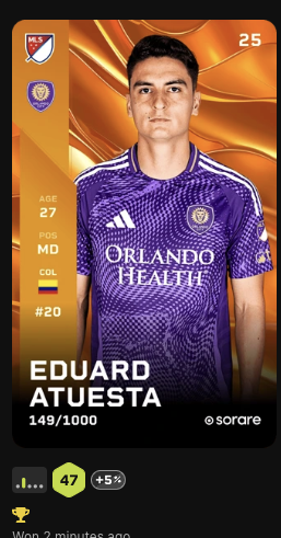 Time for a #Sorare giveaway 

1 person will be chosen at random to receive this limited card that I won in GW79

To enter, follow, like this post and drop your Sorare name in the comments 

Closing 19/05 12:00 CET